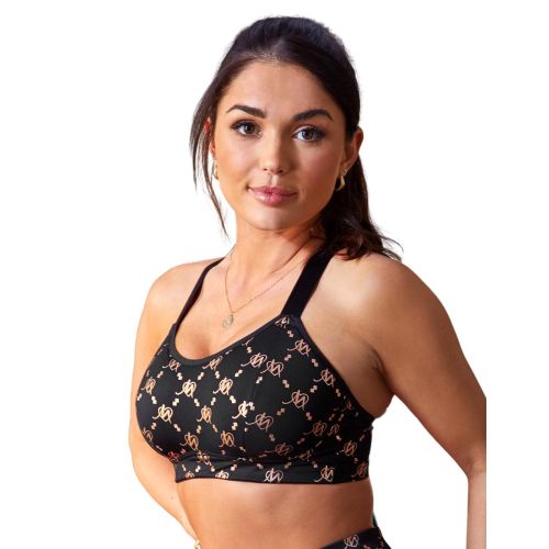 Pour Moi Energy Empower Convertible Sports Bra - Black/Gold