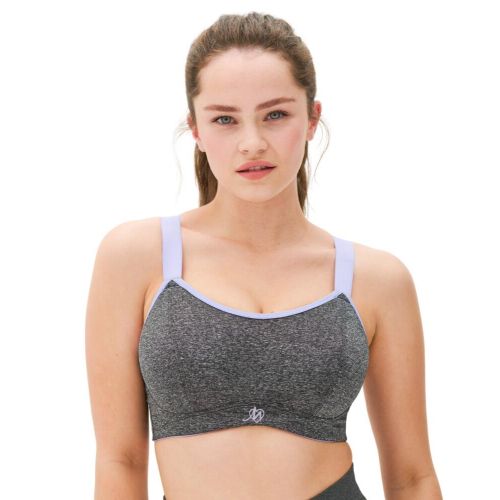 Pour Moi Energy Empower Convertible Sports Bra - Grey Marl/Purple
