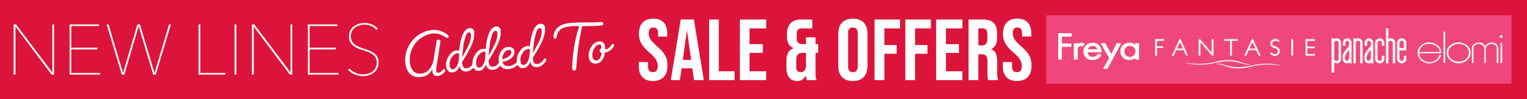 New Lines Added to Sale & Offers
